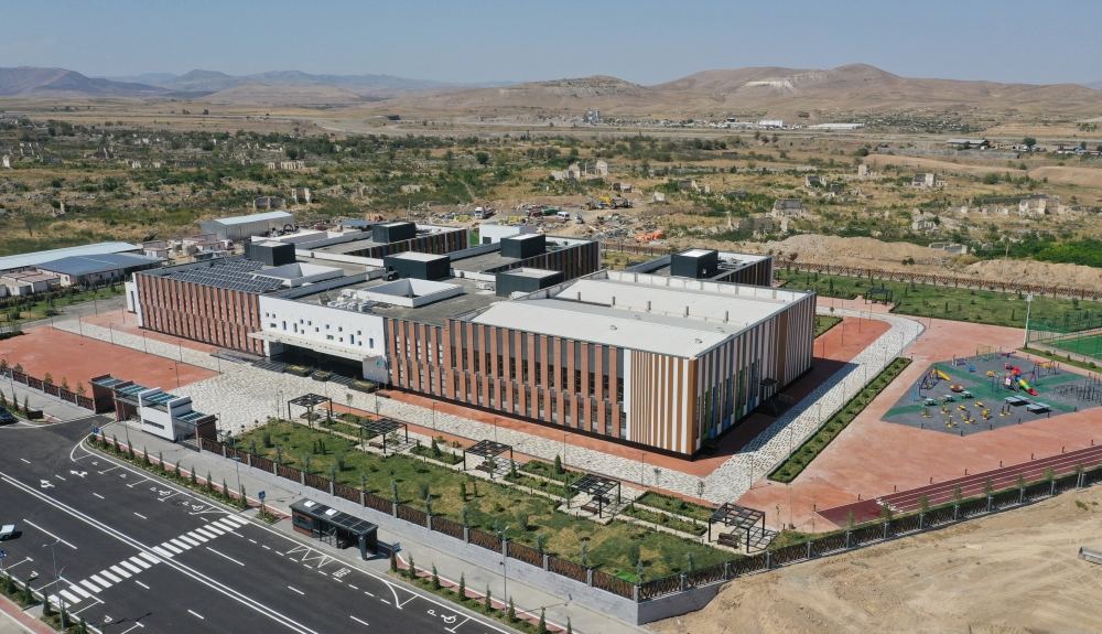 President Ilham Aliyev, First Lady Mehriban Aliyeva, President Shavkat Mirziyoyev, his spouse  attend opening of secondary school in Fuzuli (PHOTO/VIDEO)