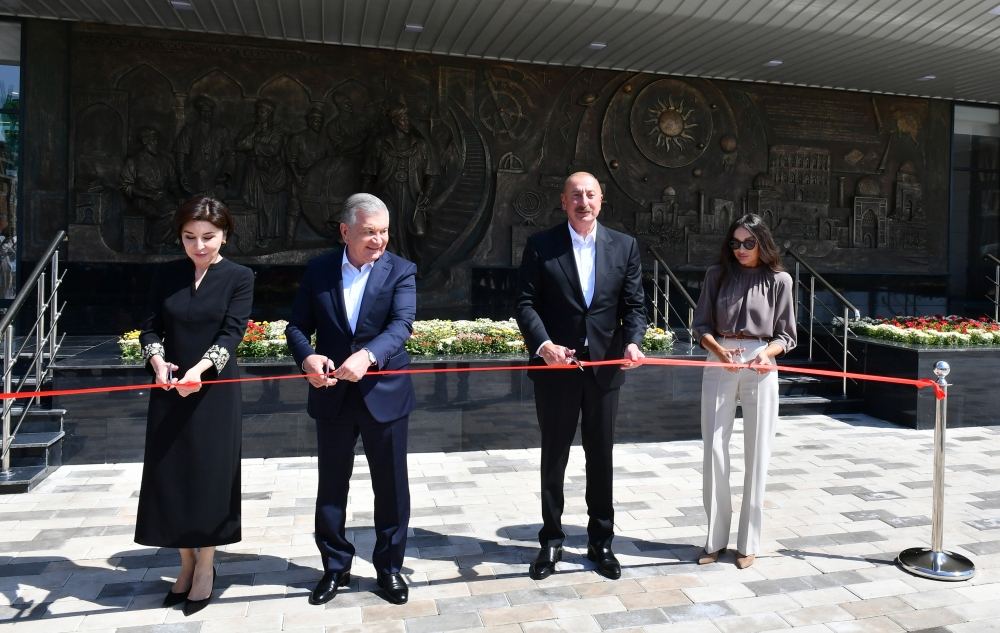 President Ilham Aliyev, First Lady Mehriban Aliyeva, President Shavkat Mirziyoyev, his spouse  attend opening of secondary school in Fuzuli (PHOTO/VIDEO)