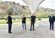 President Ilham Aliyev, First Lady Mehriban Aliyeva attend opening of "Hakari Fish Farm" (PHOTO)