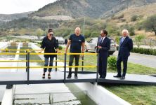 President Ilham Aliyev, First Lady Mehriban Aliyeva attend opening of "Hakari Fish Farm" (PHOTO)