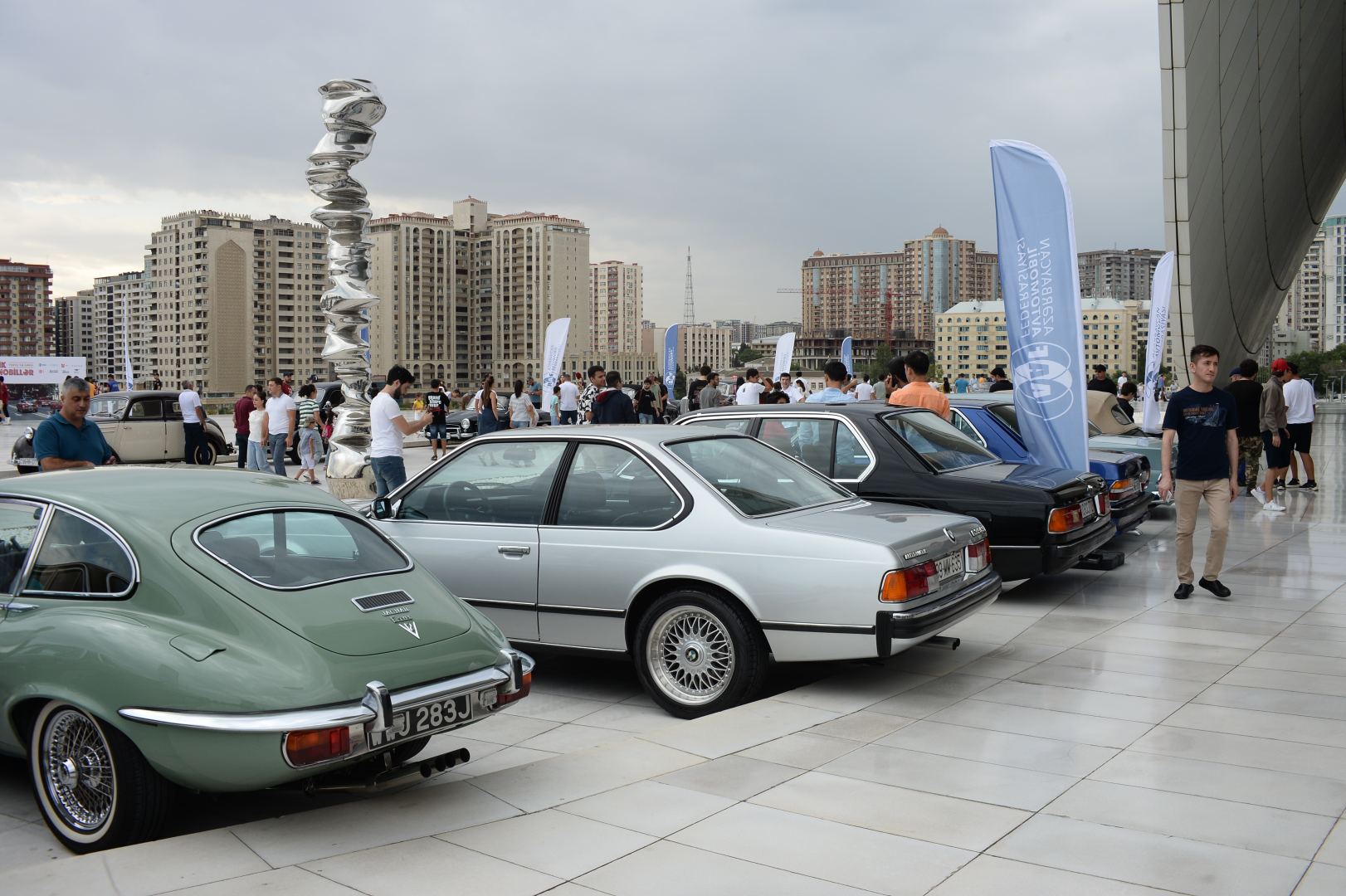 Exhibition of classic cars held in front of Heydar Aliyev Center (PHOTO)