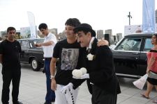 Exhibition of classic cars held in front of Heydar Aliyev Center (PHOTO)