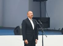 President Ilham Aliyev, First Lady Mehriban Aliyeva take part in Lachin City Day festivities held near Hakari River (PHOTO/VIDEO)