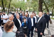 President Ilham Aliyev, First Lady Mehriban Aliyeva get acquainted with work done in Lachin's Zabukh, meet village residents (PHOTO/VIDEO)