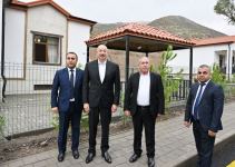 President Ilham Aliyev, First Lady Mehriban Aliyeva get acquainted with work done in Lachin's Zabukh, meet village residents (PHOTO/VIDEO)