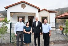 President Ilham Aliyev, First Lady Mehriban Aliyeva get acquainted with work done in Lachin's Zabukh, meet village residents (PHOTO/VIDEO)