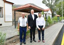 President Ilham Aliyev, First Lady Mehriban Aliyeva get acquainted with work done in Lachin's Zabukh, meet village residents (PHOTO/VIDEO)