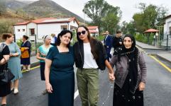President Ilham Aliyev, First Lady Mehriban Aliyeva get acquainted with work done in Lachin's Zabukh, meet village residents (PHOTO/VIDEO)