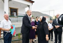 President Ilham Aliyev, First Lady Mehriban Aliyeva get acquainted with work done in Lachin's Zabukh, meet village residents (PHOTO/VIDEO)