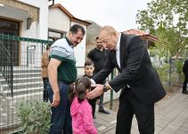 President Ilham Aliyev, First Lady Mehriban Aliyeva get acquainted with work done in Lachin's Zabukh, meet village residents (PHOTO/VIDEO)
