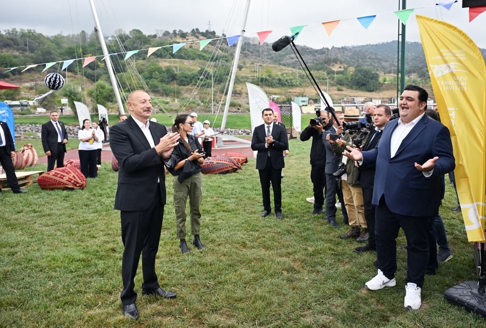 President Ilham Aliyev, First Lady Mehriban Aliyeva take part in Lachin City Day festivities held near Hakari River (PHOTO/VIDEO)