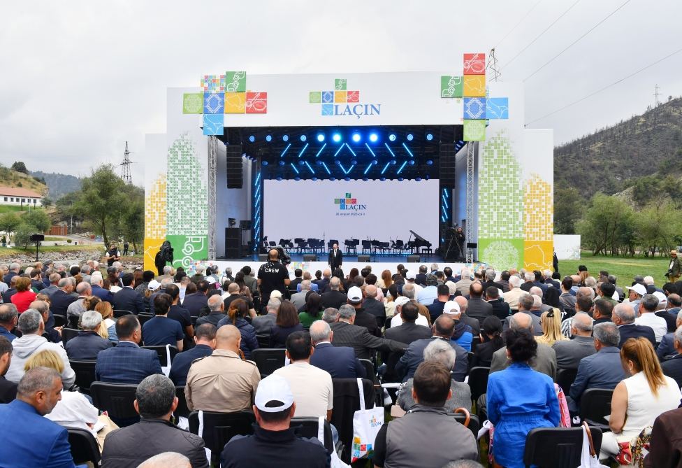 President Ilham Aliyev, First Lady Mehriban Aliyeva take part in Lachin City Day festivities held near Hakari River (PHOTO/VIDEO)