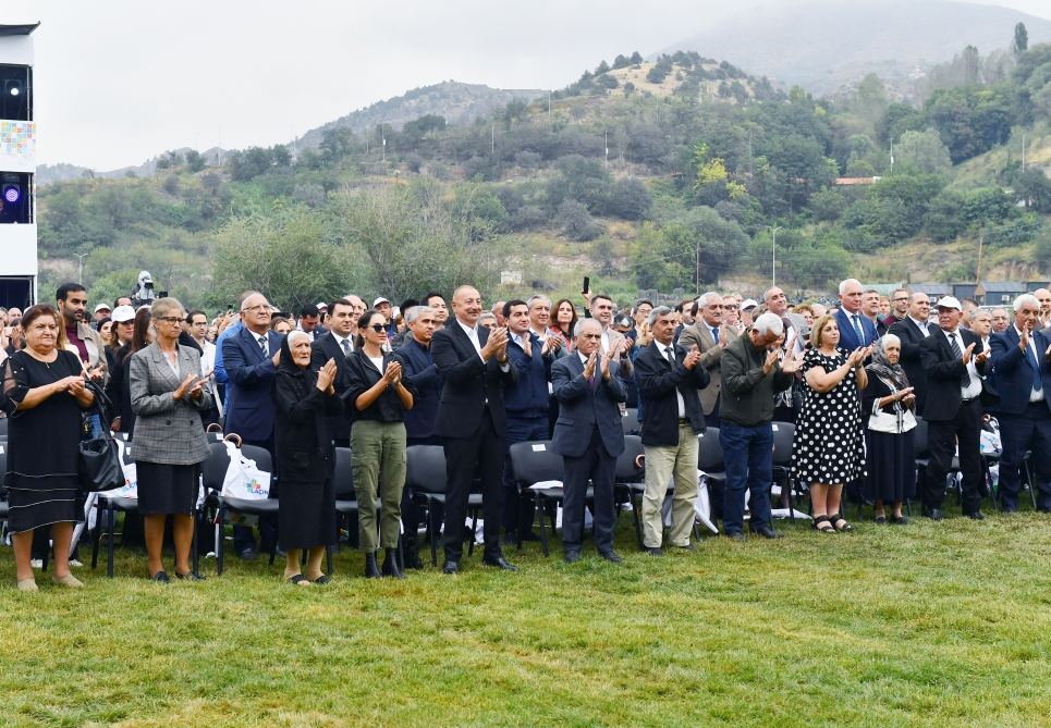 President Ilham Aliyev, First Lady Mehriban Aliyeva take part in Lachin City Day festivities held near Hakari River (PHOTO/VIDEO)