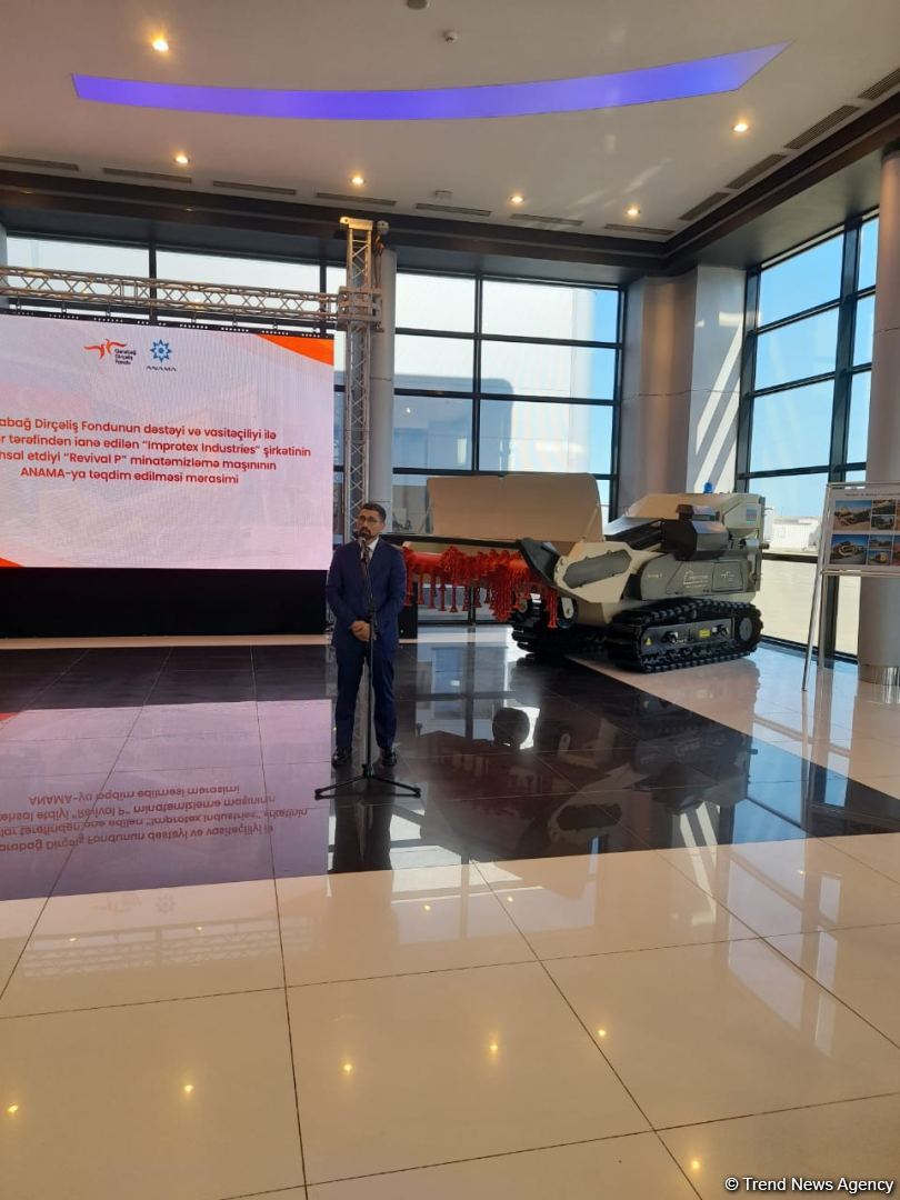 Entrepreneurs donate domestic mine clearing vehicle to Azerbaijani Mine Action Agency (PHOTO)