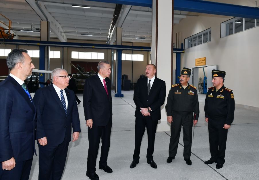 President Ilham Aliyev, President Recep Tayyip Erdogan attend inauguration of Nakhchivan Military Repair and Production Complex (PHOTO)