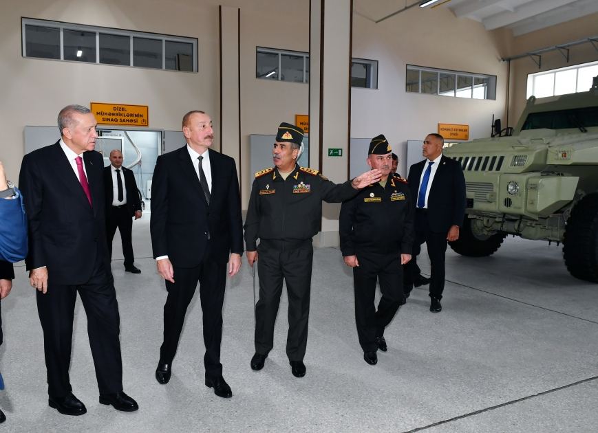 President Ilham Aliyev, President Recep Tayyip Erdogan attend inauguration of Nakhchivan Military Repair and Production Complex (PHOTO)