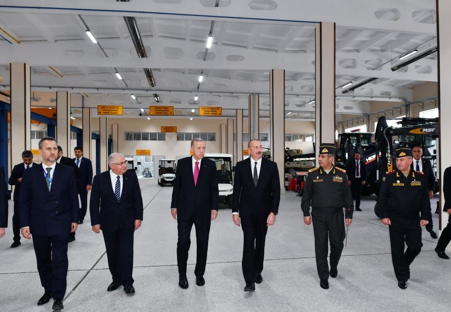 President Ilham Aliyev, President Recep Tayyip Erdogan attend inauguration of Nakhchivan Military Repair and Production Complex (PHOTO)