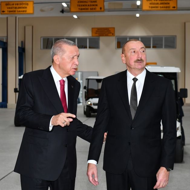 President Ilham Aliyev, President Recep Tayyip Erdogan attend inauguration of Nakhchivan Military Repair and Production Complex (PHOTO)