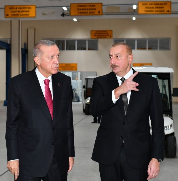 President Ilham Aliyev, President Recep Tayyip Erdogan attend inauguration of Nakhchivan Military Repair and Production Complex (PHOTO)