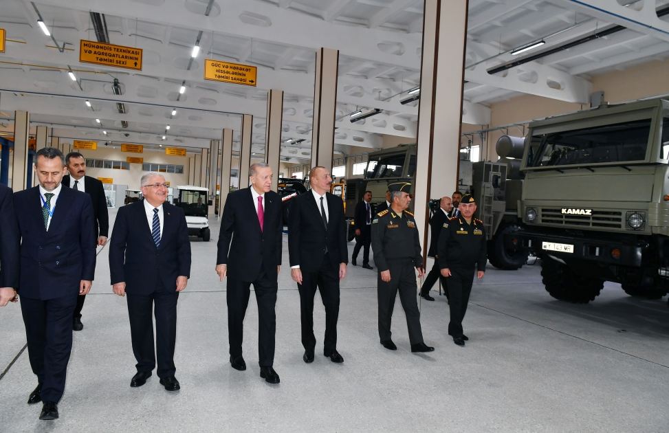 President Ilham Aliyev, President Recep Tayyip Erdogan attend inauguration of Nakhchivan Military Repair and Production Complex (PHOTO)