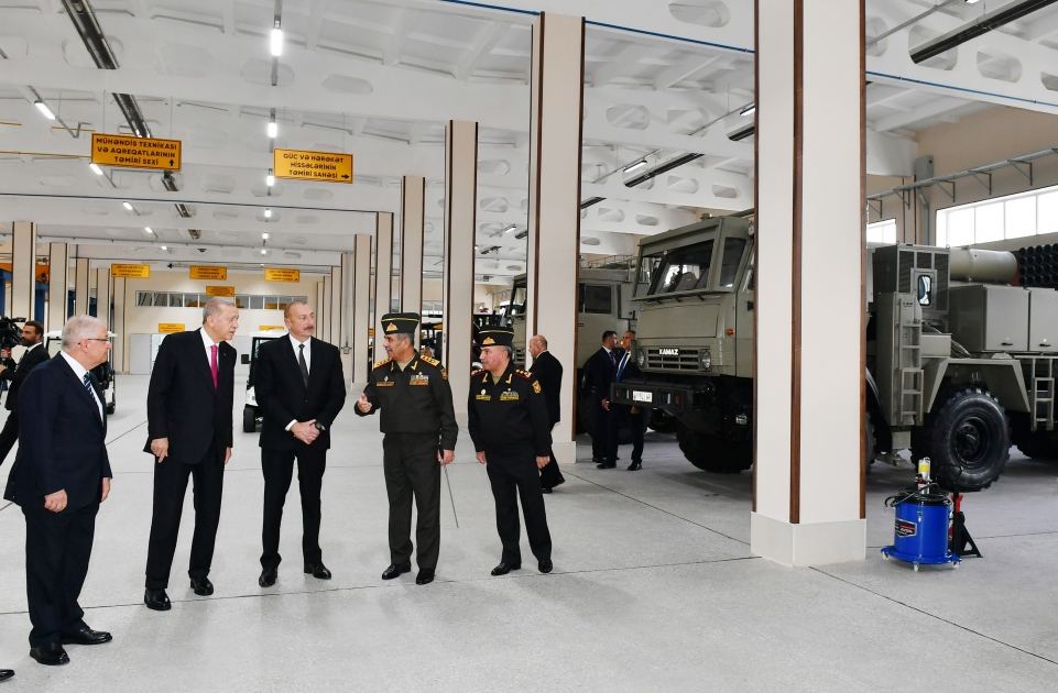 President Ilham Aliyev, President Recep Tayyip Erdogan attend inauguration of Nakhchivan Military Repair and Production Complex (PHOTO)