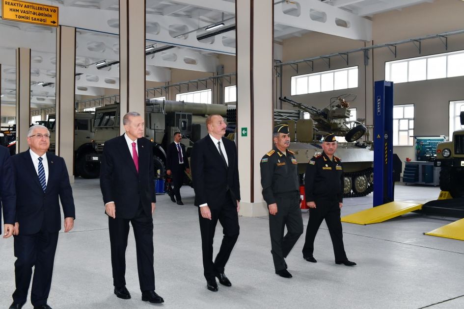President Ilham Aliyev, President Recep Tayyip Erdogan attend inauguration of Nakhchivan Military Repair and Production Complex (PHOTO)