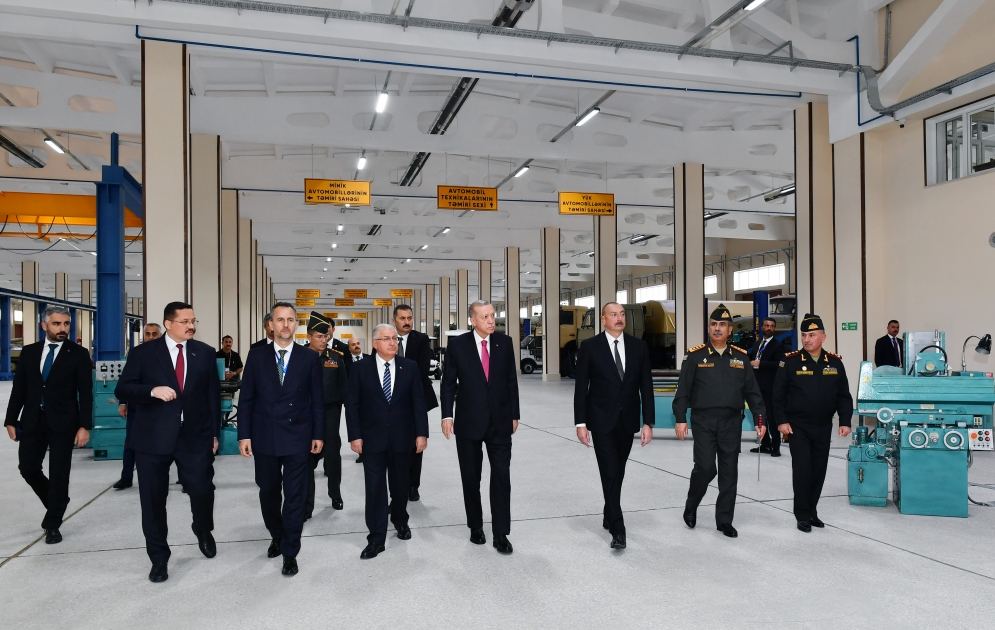 President Ilham Aliyev, President Recep Tayyip Erdogan attend inauguration of Nakhchivan Military Repair and Production Complex (PHOTO)