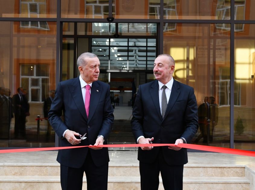 President Ilham Aliyev, President Recep Tayyip Erdogan attend inauguration of Nakhchivan Military Repair and Production Complex (PHOTO)