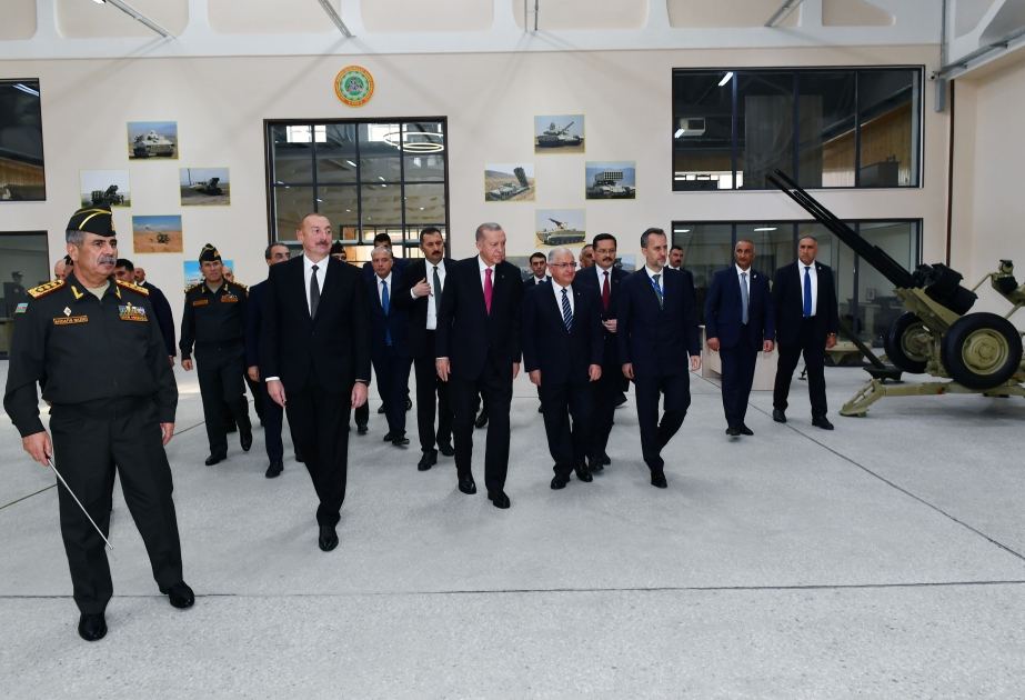 President Ilham Aliyev, President Recep Tayyip Erdogan attend inauguration of Nakhchivan Military Repair and Production Complex (PHOTO)
