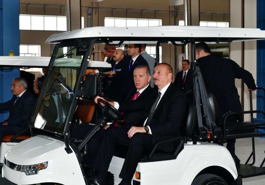 President Ilham Aliyev, President Recep Tayyip Erdogan attend inauguration of Nakhchivan Military Repair and Production Complex (PHOTO)