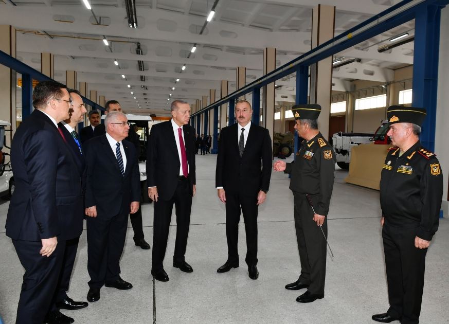 President Ilham Aliyev, President Recep Tayyip Erdogan attend inauguration of Nakhchivan Military Repair and Production Complex (PHOTO)