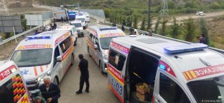 Ambulances accompanied by ICRC pass from Gorus in direction of Azerbaijan's Khankendi (PHOTO)