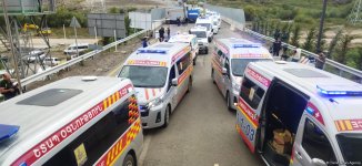 Ambulances accompanied by ICRC pass from Gorus in direction of Azerbaijan's Khankendi (PHOTO)