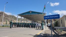 Azerbaijan's Lachin checkpoint holds minute's silence on occasion of Remembrance Day (PHOTO)