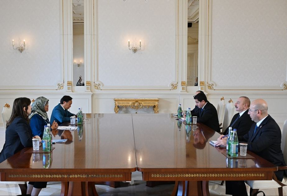 President Ilham Aliyev receives UN‐Habitat Executive Director (VIDEO)