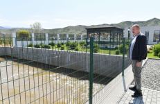 President Ilham Aliyev attend opening of “Azerenergy” OJSC’s “Jahangirbayli” Hydroelectric Power Plant (PHOTO/VIDEO)