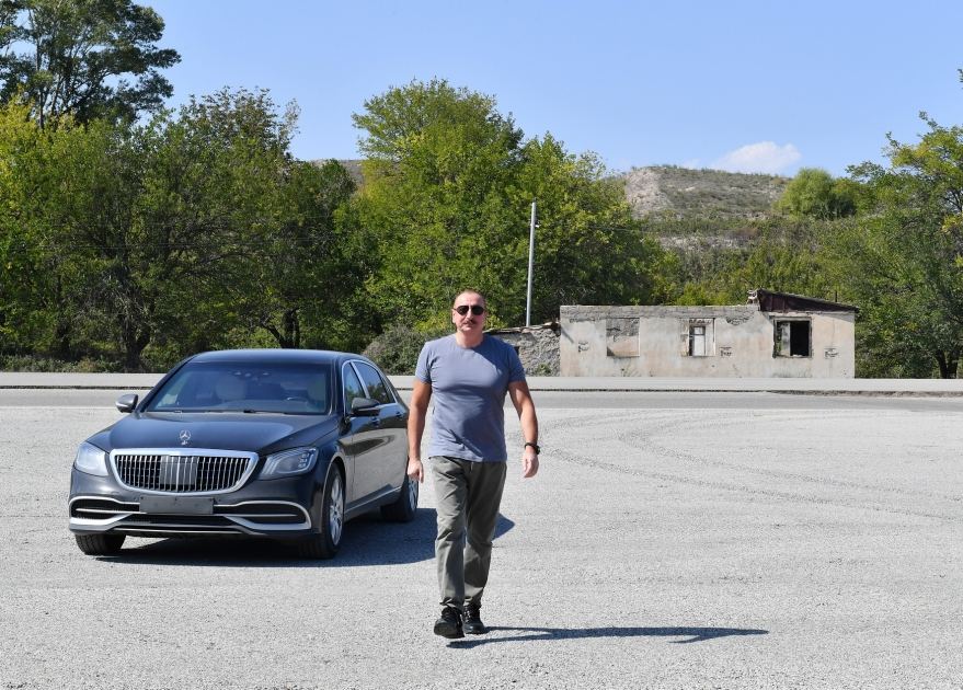 President Ilham Aliyev lays foundation of Alibeyli village in Zangilan (PHOTO)