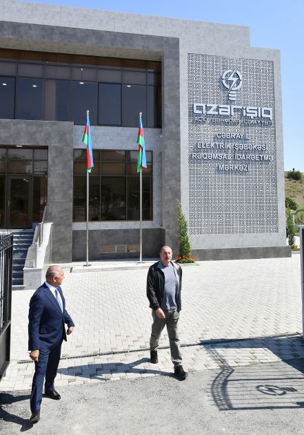 President Ilham Aliyev inaugurates Jabrayil Digital Control Center of Azerishig OJSC (PHOTO)