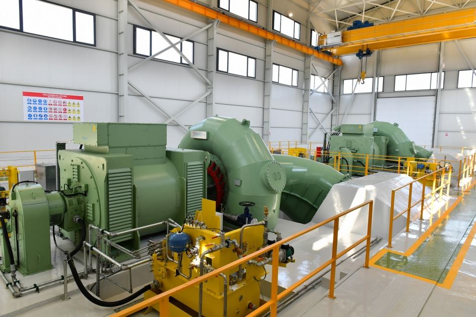 President Ilham Aliyev attend opening of “Azerenergy” OJSC’s “Jahangirbayli” Hydroelectric Power Plant (PHOTO/VIDEO)