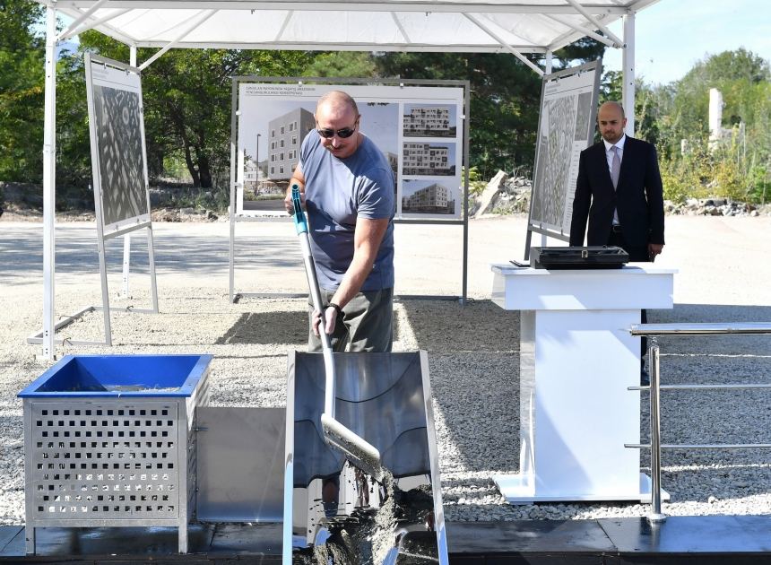 President Ilham Aliyev lays foundation stone for fourth residential complex in Zangilan (PHOTO/VIDEO)