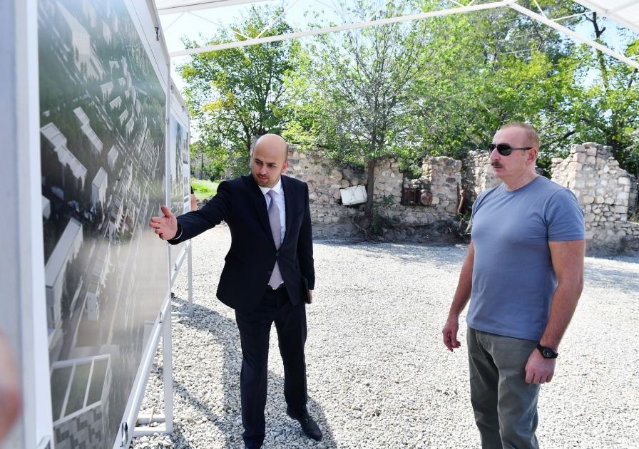 President Ilham Aliyev lays foundation stone for second residential complex in Zangilan (PHOTO/VIDEO)