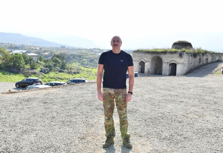 President Ilham Aliyev visits Malibeyli village in Shusha district (PHOTO/VIDEO)