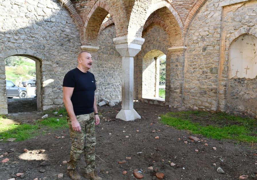 President Ilham Aliyev visits Malibeyli village in Shusha district (PHOTO/VIDEO)
