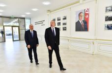 President Ilham Aliyev views conditions created at rebuilt Sumgayit City Stadium (PHOTO/VIDEO)