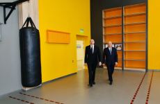 President Ilham Aliyev views conditions created at rebuilt Sumgayit City Stadium (PHOTO/VIDEO)