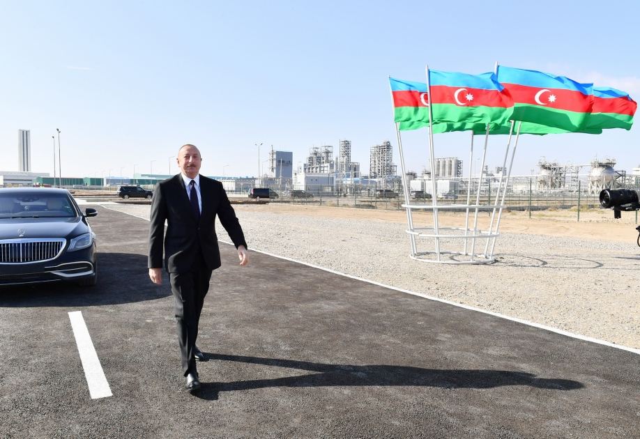 President Ilham Aliyev attends opening and groundbreaking ceremonies of new enterprises in Sumgayit Chemical Industrial Park (PHOTO/VIDEO)
