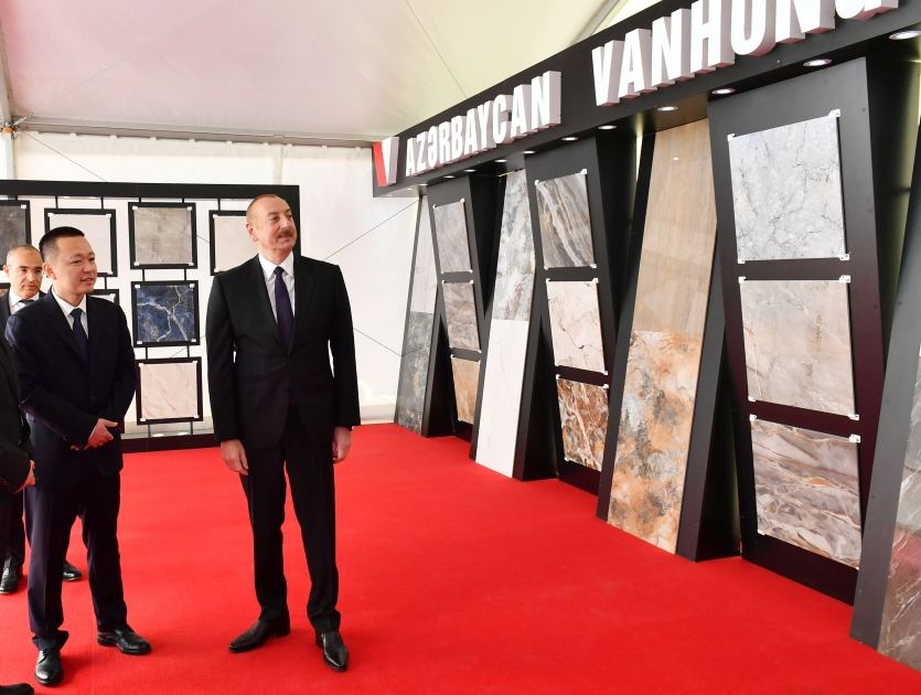 President Ilham Aliyev attends opening and groundbreaking ceremonies of new enterprises in Sumgayit Chemical Industrial Park (PHOTO/VIDEO)