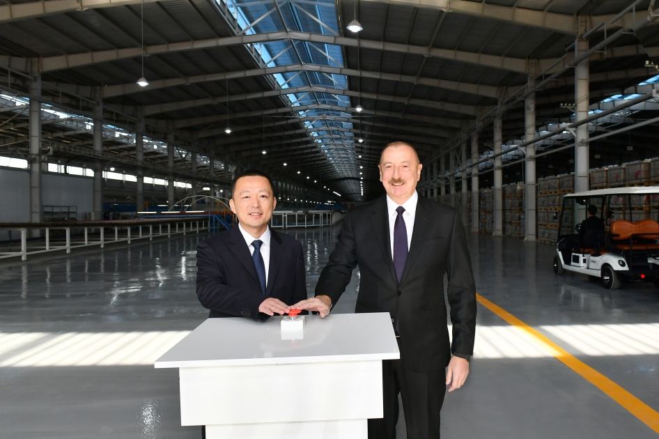 President Ilham Aliyev attends opening and groundbreaking ceremonies of new enterprises in Sumgayit Chemical Industrial Park (PHOTO/VIDEO)
