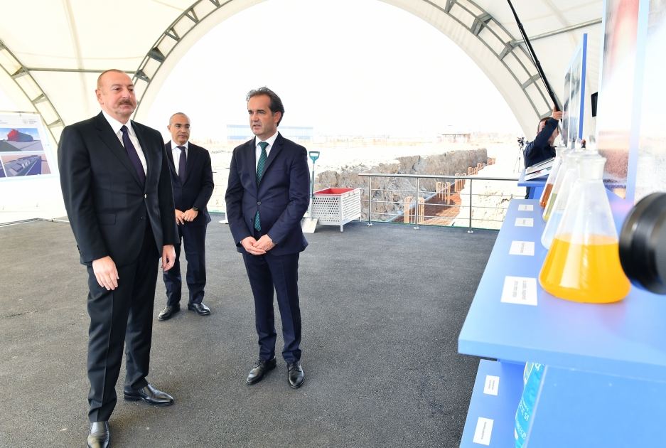 President Ilham Aliyev attends opening and groundbreaking ceremonies of new enterprises in Sumgayit Chemical Industrial Park (PHOTO/VIDEO)