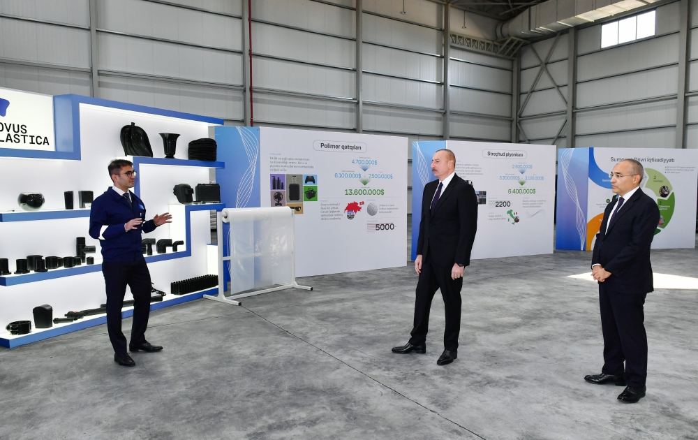 President Ilham Aliyev attends opening and groundbreaking ceremonies of new enterprises in Sumgayit Chemical Industrial Park (PHOTO/VIDEO)